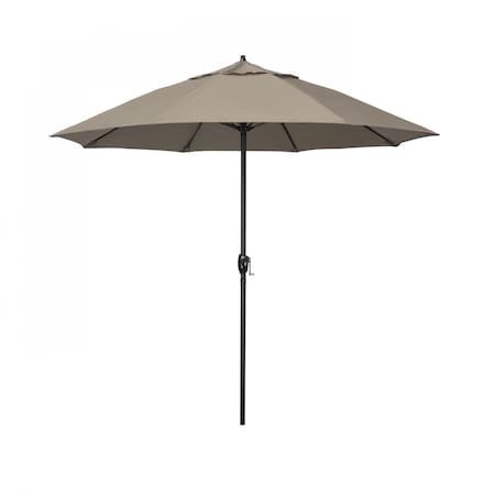 7.5' Bronze Aluminum Market Patio Umbrella, Sunbrella Taupe